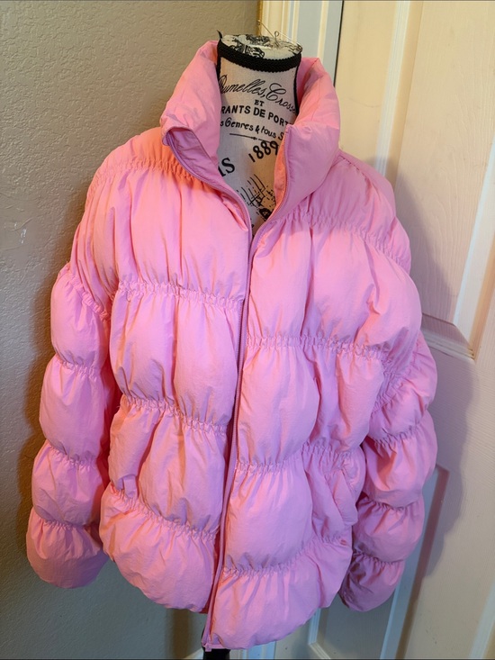 JoyLab Jackets & Blazers - JoyLab Bubble Puffer Jacket in Light Pink